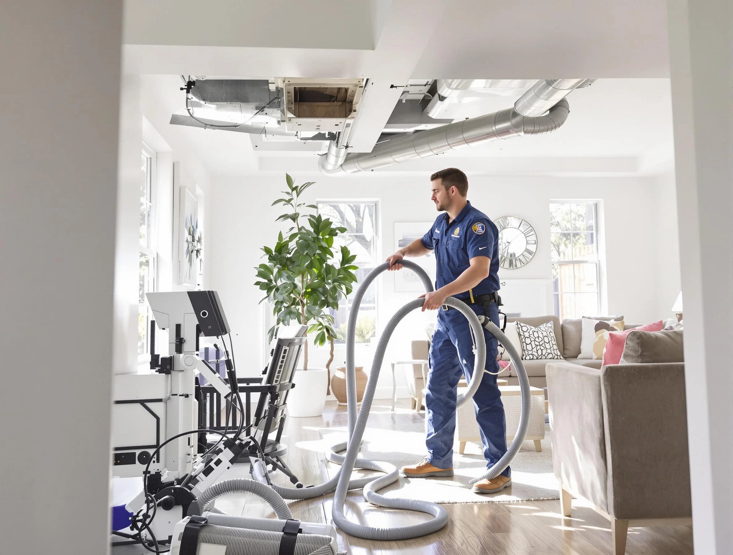 Litchfield Park Air Duct Cleaning technician performing thorough AC duct cleaning for enhanced cooling efficiency in Litchfield Park