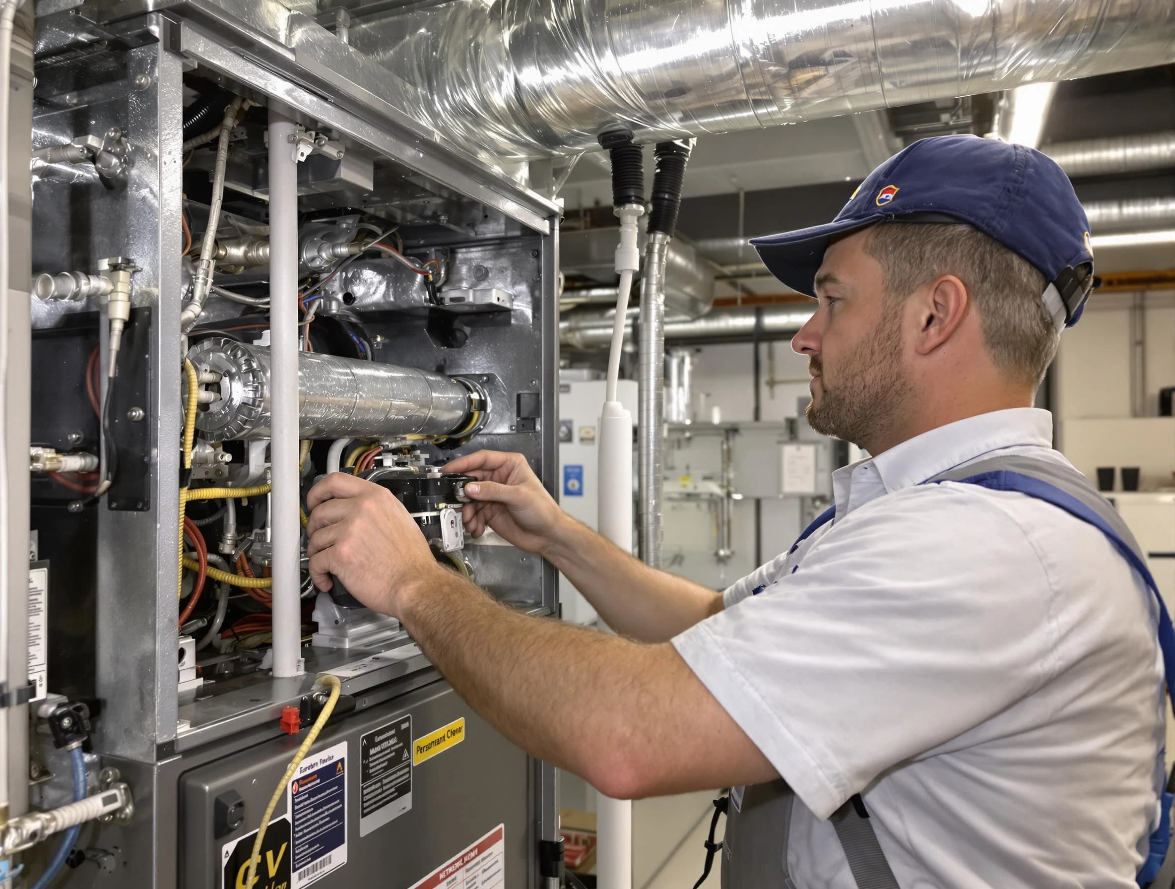 Litchfield Park Air Duct Cleaning specialist performing thorough furnace duct cleaning to improve heating efficiency in Litchfield Park