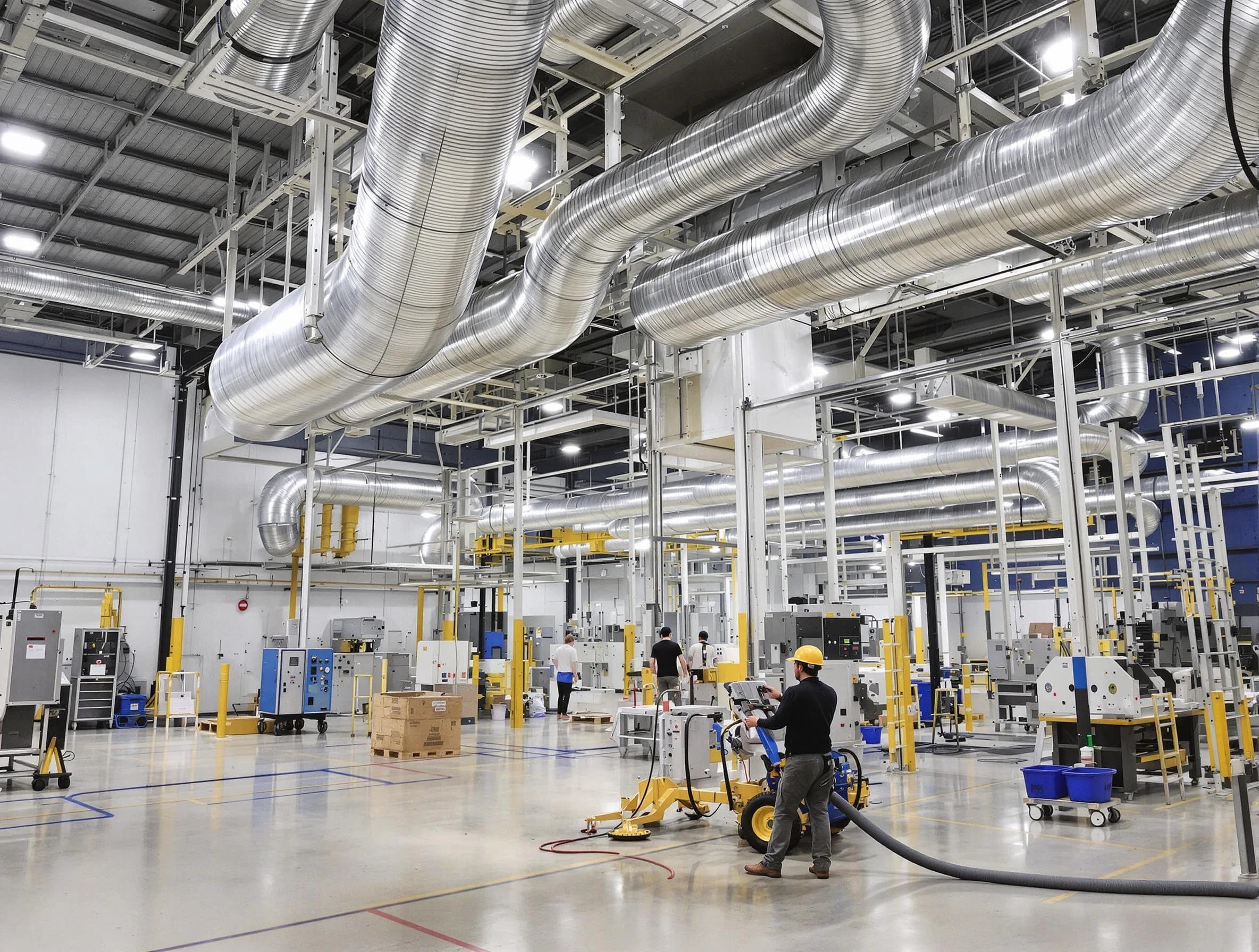 Litchfield Park Air Duct Cleaning team performing comprehensive industrial duct cleaning at a large facility in Litchfield Park