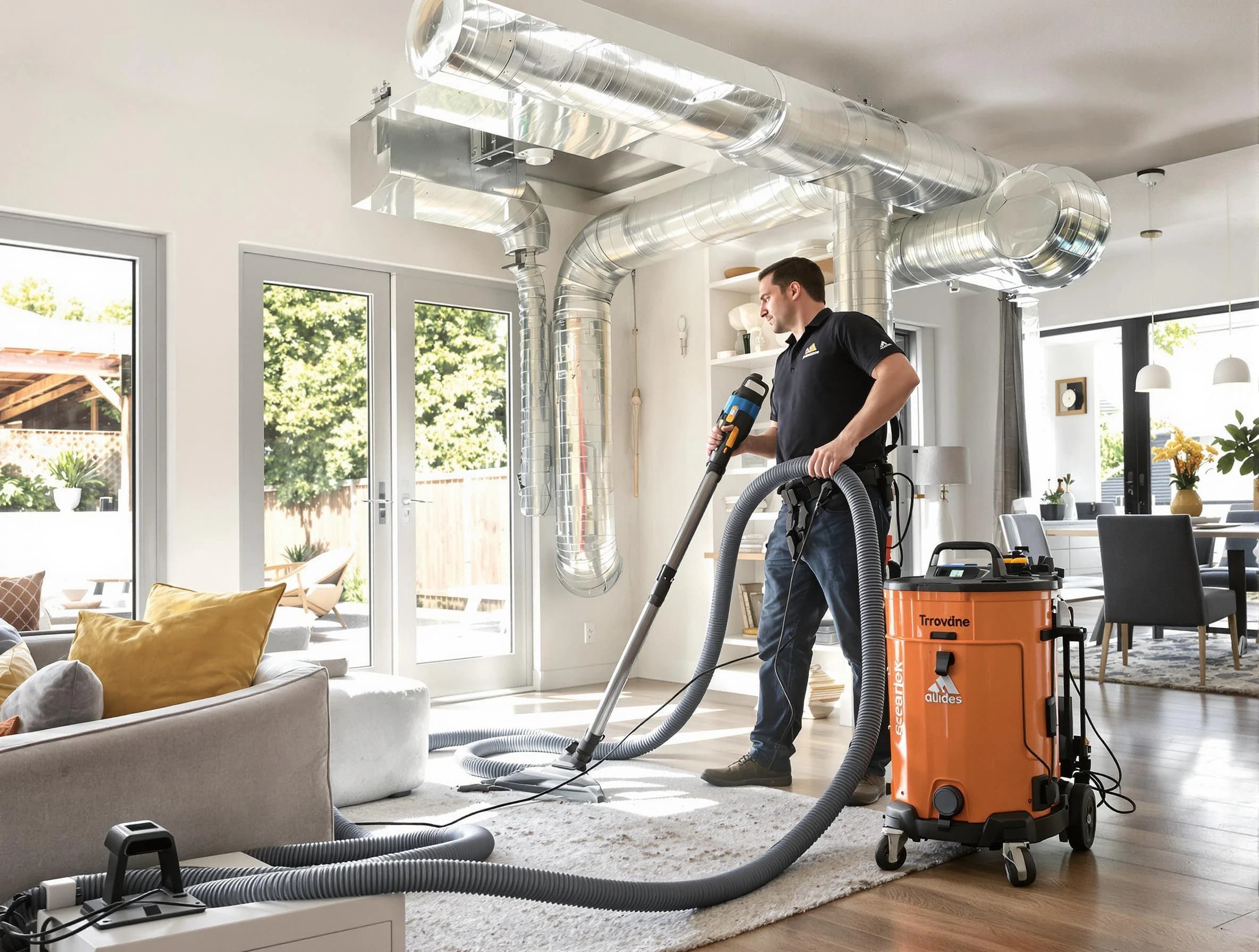 Litchfield Park Air Duct Cleaning specialist performing thorough residential duct cleaning using advanced equipment in Litchfield Park