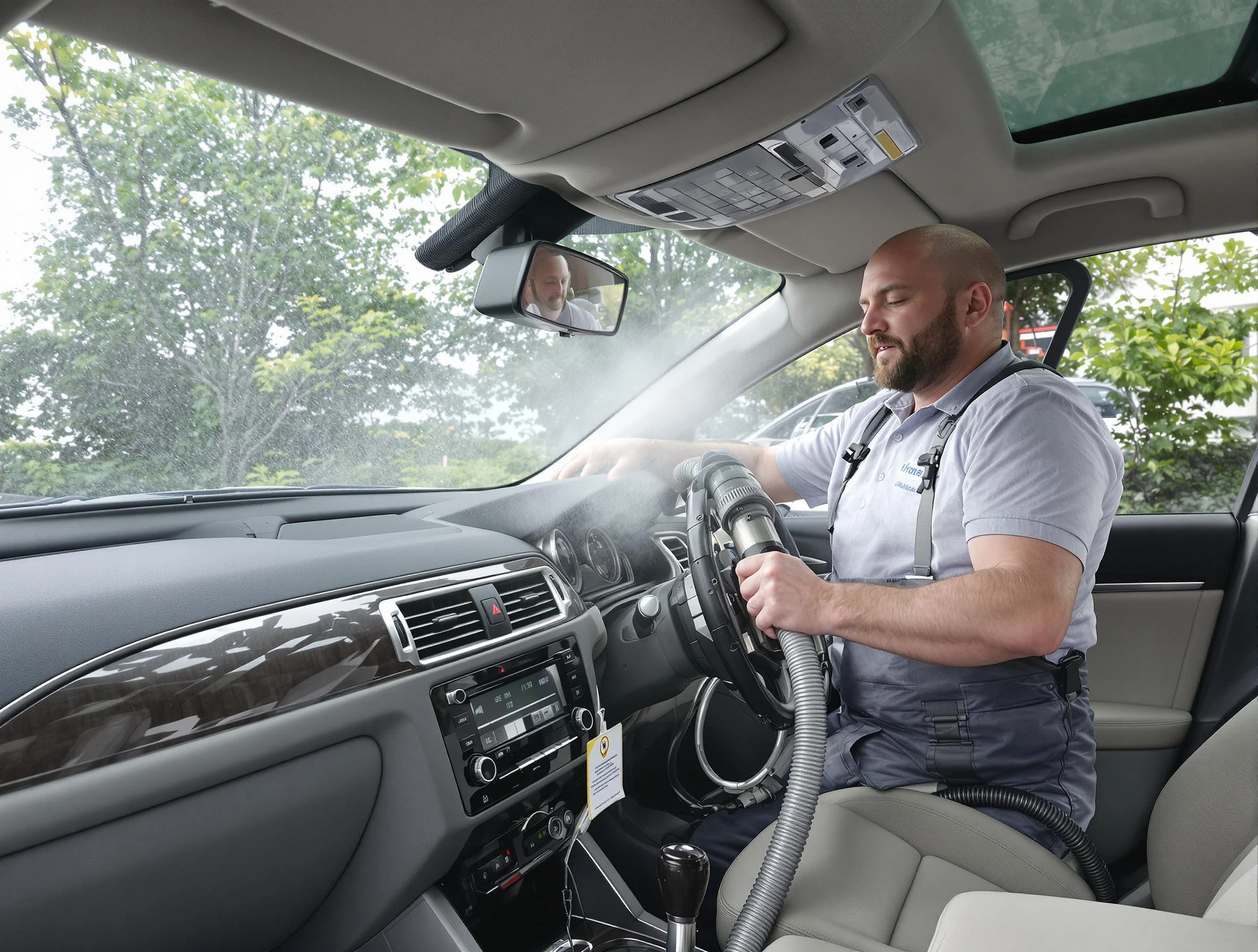 Litchfield Park Air Duct Cleaning specialist performing professional car duct cleaning in Litchfield Park